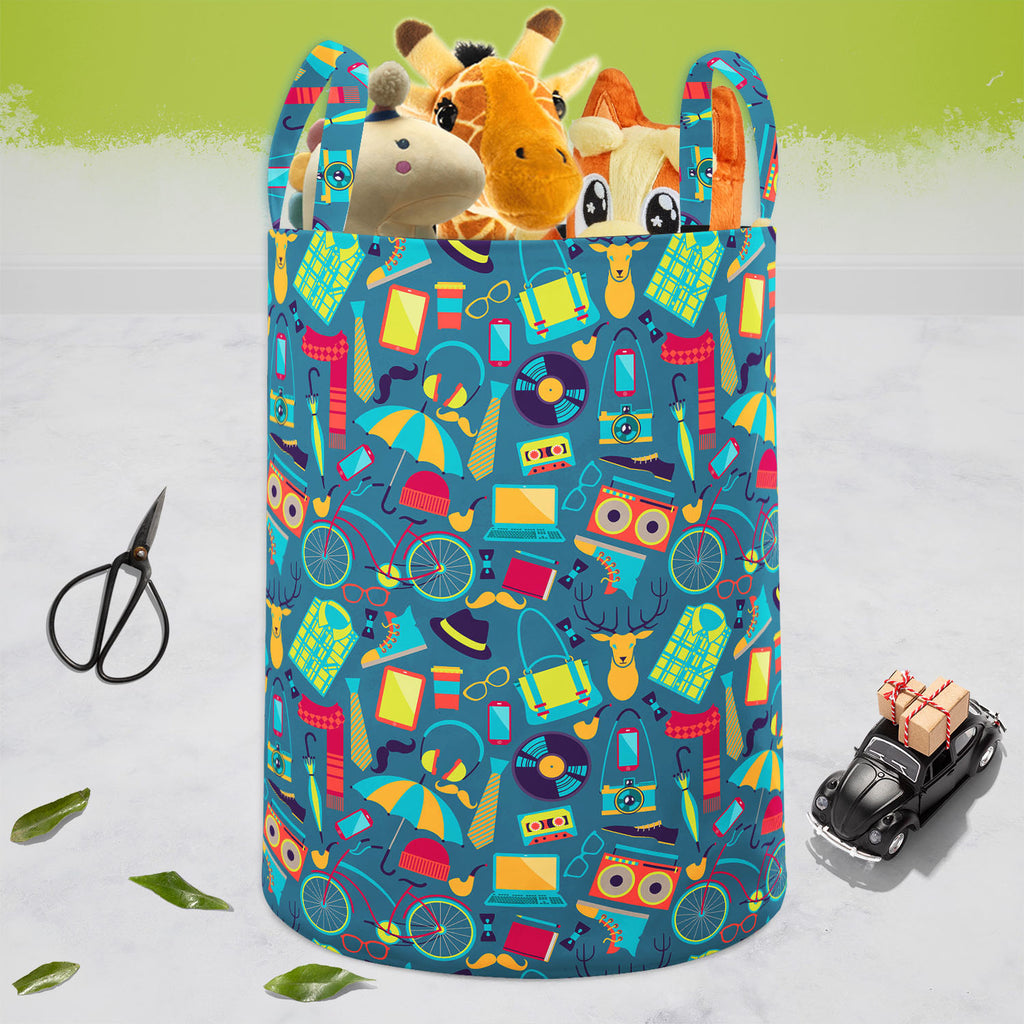 Hipster Foldable Open Storage Bin | Organizer Box, Toy Basket, Shelf Box, Laundry Bag | Canvas Fabric-Storage Bins-STR_BI_CB-IC 5007393 IC 5007393, Ancient, Bikes, Culture, Ethnic, Fashion, Hipster, Historical, Icons, Medieval, Modern Art, Patterns, Retro, Traditional, Tribal, Urban, Vintage, World Culture, foldable, open, storage, bin, organizer, box, toy, basket, shelf, laundry, bag, canvas, fabric, pattern, artwork, audio, cassette, backdrop, bike, bow, tie, camera, deer, disco, funky, glasses, hat, head