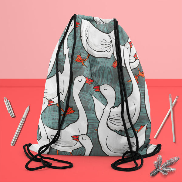 White Gooses Backpack for Students | College & Travel Bag-Backpacks-BPK_FB_DS-IC 5007395 IC 5007395, Abstract Expressionism, Abstracts, Animals, Animated Cartoons, Art and Paintings, Birds, Black and White, Caricature, Cartoons, Culture, Digital, Digital Art, Drawing, Ethnic, Graphic, Illustrations, Patterns, Seasons, Semi Abstract, Traditional, Tribal, White, World Culture, gooses, canvas, backpack, for, students, college, travel, bag, pattern, goose, geese, animal, abstract, art, backdrop, background, bir