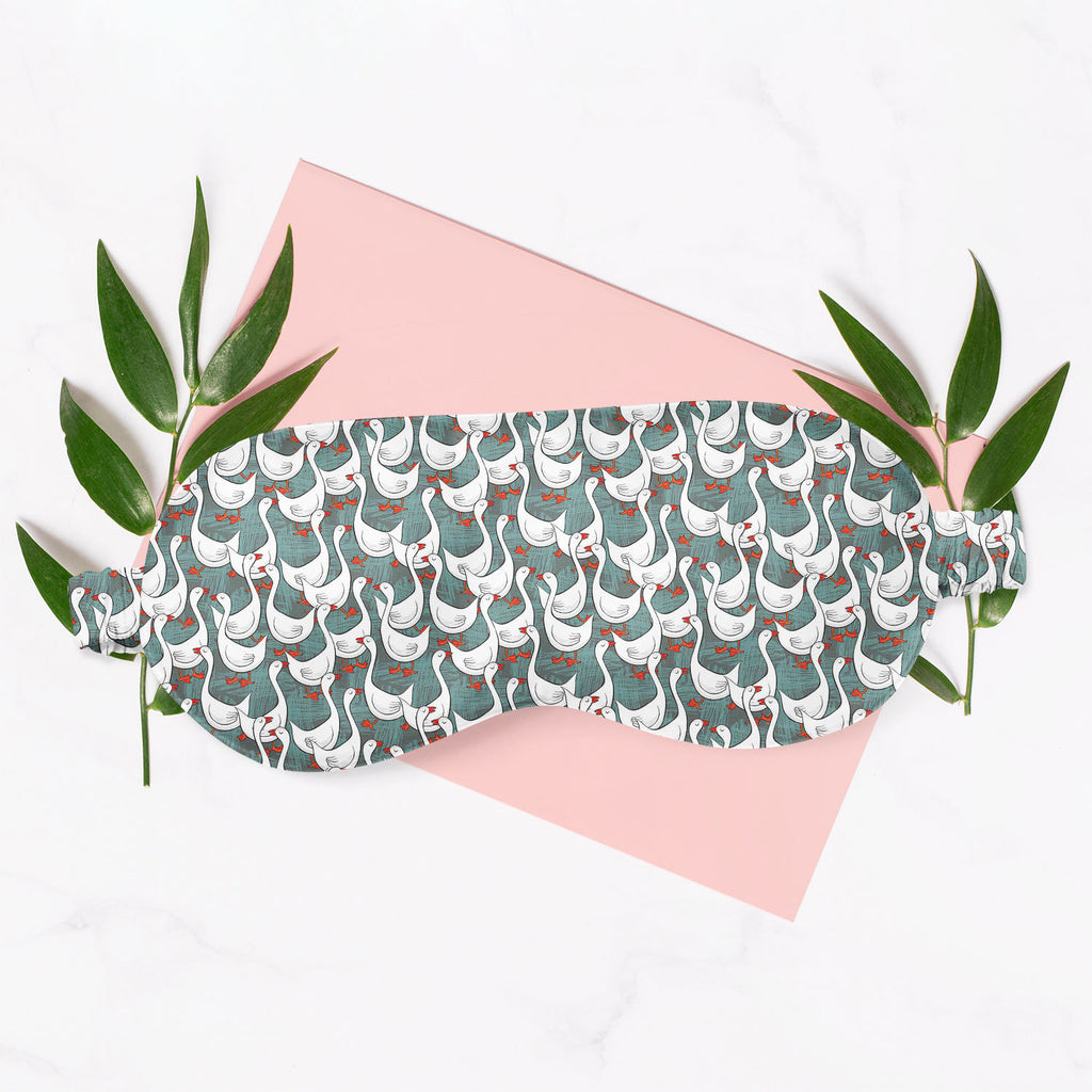 White Gooses Sleeping Eye Pad Blackout Eye Cover | Soft Anti-Allergic Eco-Friendly Natural Mulberry Silk Fabric-Sleep Masks--IC 5007395 IC 5007395, Abstract Expressionism, Abstracts, Animals, Animated Cartoons, Art and Paintings, Birds, Black and White, Caricature, Cartoons, Culture, Digital, Digital Art, Drawing, Ethnic, Graphic, Illustrations, Patterns, Seasons, Semi Abstract, Traditional, Tribal, White, World Culture, gooses, sleeping, eye, pad, blackout, cover, soft, anti-allergic, eco-friendly, natural