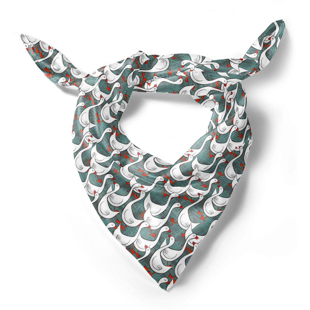 White Gooses Printed Scarf | Neckwear Balaclava | Girls & Women | Soft Poly Fabric-Scarfs Basic-SCF_FB_BS-IC 5007395 IC 5007395, Abstract Expressionism, Abstracts, Animals, Animated Cartoons, Art and Paintings, Birds, Black and White, Caricature, Cartoons, Culture, Digital, Digital Art, Drawing, Ethnic, Graphic, Illustrations, Patterns, Seasons, Semi Abstract, Traditional, Tribal, White, World Culture, gooses, printed, scarf, neckwear, balaclava, girls, women, soft, poly, fabric, pattern, goose, geese, anim