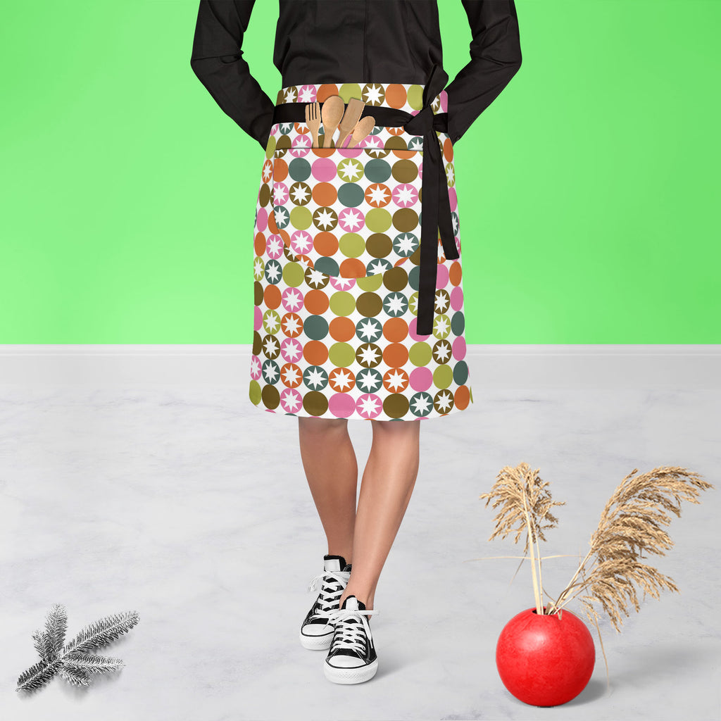 Stars & Circles Apron | Adjustable, Free Size & Waist Tiebacks-Apron Waist to Knee-APR_WS_KN-IC 5007396 IC 5007396, Abstract Expressionism, Abstracts, Ancient, Art and Paintings, Circle, Decorative, Digital, Digital Art, Drawing, Fashion, Graphic, Historical, Illustrations, Medieval, Modern Art, Patterns, Retro, Semi Abstract, Signs, Signs and Symbols, Symbols, Vintage, stars, circles, apron, adjustable, free, size, waist, tiebacks, abstract, art, backdrop, background, beauty, blue, color, colorful, creativ