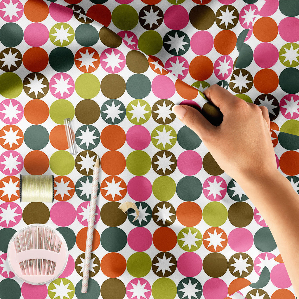 Stars & Circles Sofa Fabric by Metre | Upholstery For Sofa, Curtains & Cushions-Sofa Fabrics-SOF_FB-IC 5007396 IC 5007396, Abstract Expressionism, Abstracts, Ancient, Art and Paintings, Circle, Decorative, Digital, Digital Art, Drawing, Fashion, Graphic, Historical, Illustrations, Medieval, Modern Art, Patterns, Retro, Semi Abstract, Signs, Signs and Symbols, Symbols, Vintage, stars, circles, sofa, fabric, by, metre, upholstery, for, curtains, cushions, abstract, art, backdrop, background, beauty, blue, col