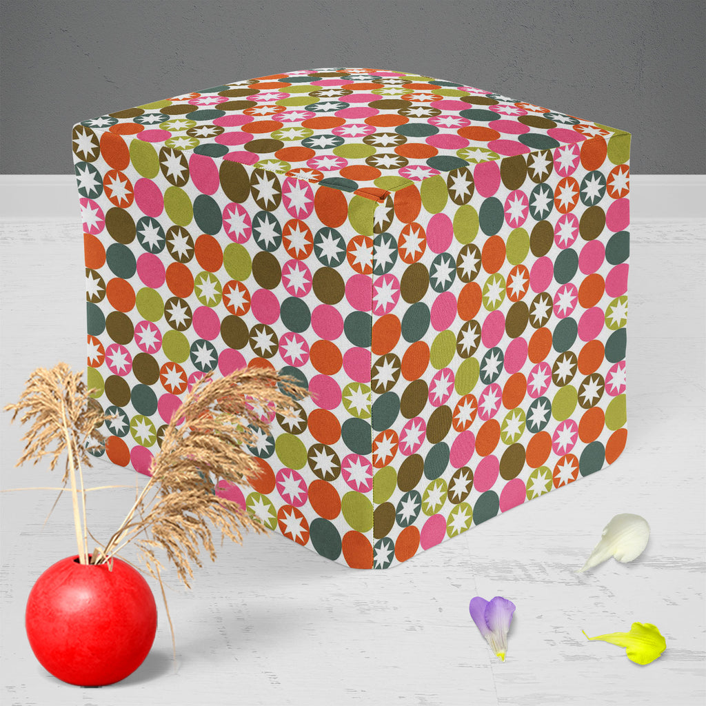 Stars & Circles Footstool Footrest Puffy Pouffe Ottoman Bean Bag | Canvas Fabric-Footstools-FST_CB_BN-IC 5007396 IC 5007396, Abstract Expressionism, Abstracts, Ancient, Art and Paintings, Circle, Decorative, Digital, Digital Art, Drawing, Fashion, Graphic, Historical, Illustrations, Medieval, Modern Art, Patterns, Retro, Semi Abstract, Signs, Signs and Symbols, Symbols, Vintage, stars, circles, footstool, footrest, puffy, pouffe, ottoman, bean, bag, canvas, fabric, abstract, art, backdrop, background, beaut