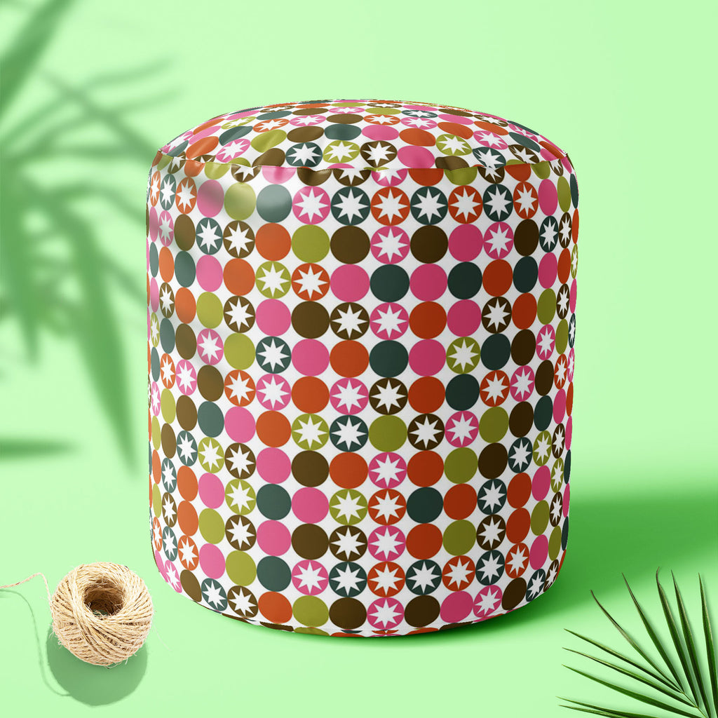 Stars & Circles Footstool Footrest Puffy Pouffe Ottoman Bean Bag | Canvas Fabric-Footstools-FST_CB_BN-IC 5007396 IC 5007396, Abstract Expressionism, Abstracts, Ancient, Art and Paintings, Circle, Decorative, Digital, Digital Art, Drawing, Fashion, Graphic, Historical, Illustrations, Medieval, Modern Art, Patterns, Retro, Semi Abstract, Signs, Signs and Symbols, Symbols, Vintage, stars, circles, footstool, footrest, puffy, pouffe, ottoman, bean, bag, canvas, fabric, abstract, art, backdrop, background, beaut