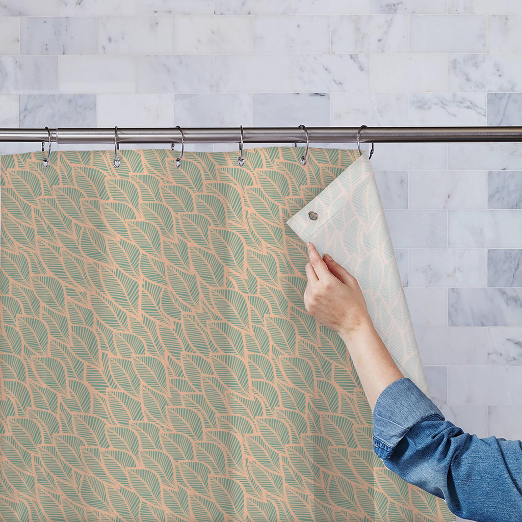 Blue Leaf D2 Washable Waterproof Shower Curtain-Shower Curtains-CUR_SH-IC 5007398 IC 5007398, Black and White, Botanical, Decorative, Digital, Digital Art, Drawing, Fashion, Floral, Flowers, Graphic, Illustrations, Modern Art, Nature, Patterns, Retro, Scenic, Seasons, Signs, Signs and Symbols, White, blue, leaf, d2, washable, waterproof, shower, curtain, autumn, cold, decoration, design, elegance, element, fall, foliage, illustration, modern, ornament, ornate, paper, pattern, plant, repeat, seamless, season