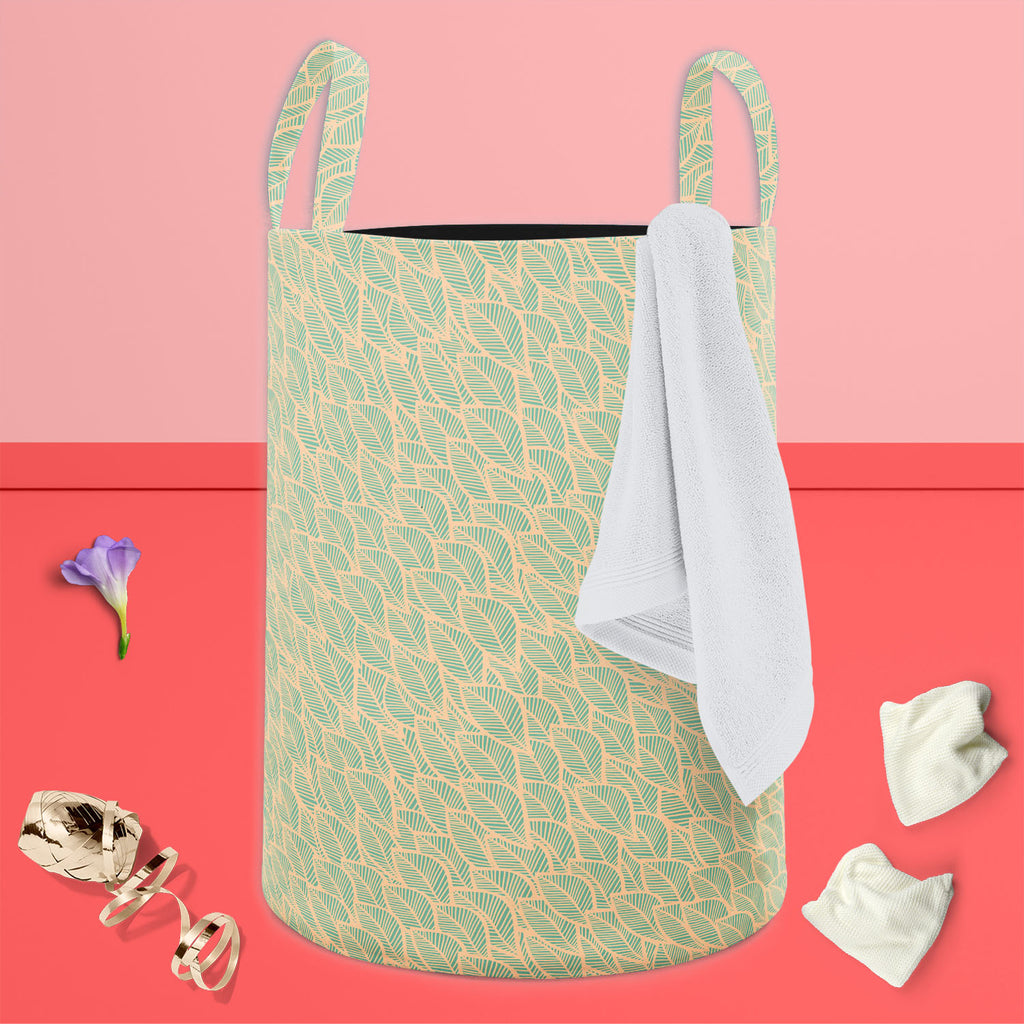 Blue Leaf D2 Foldable Open Storage Bin | Organizer Box, Toy Basket, Shelf Box, Laundry Bag | Canvas Fabric-Storage Bins-STR_BI_CB-IC 5007398 IC 5007398, Black and White, Botanical, Decorative, Digital, Digital Art, Drawing, Fashion, Floral, Flowers, Graphic, Illustrations, Modern Art, Nature, Patterns, Retro, Scenic, Seasons, Signs, Signs and Symbols, White, blue, leaf, d2, foldable, open, storage, bin, organizer, box, toy, basket, shelf, laundry, bag, canvas, fabric, autumn, cold, decoration, design, elega