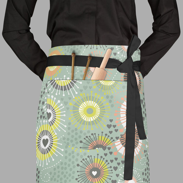 Psychedelic Art D2 Apron | Adjustable, Free Size & Waist Tiebacks-Aprons Waist to Feet-APR_WS_FT-IC 5007400 IC 5007400, Abstract Expressionism, Abstracts, Ancient, Art and Paintings, Black and White, Botanical, Circle, Digital, Digital Art, Dots, Drawing, Fashion, Floral, Flowers, Graphic, Hearts, Historical, Illustrations, Love, Medieval, Nature, Patterns, Retro, Romance, Semi Abstract, Signs, Signs and Symbols, Vintage, White, psychedelic, art, d2, full-length, waist, to, feet, apron, poly-cotton, fabric,