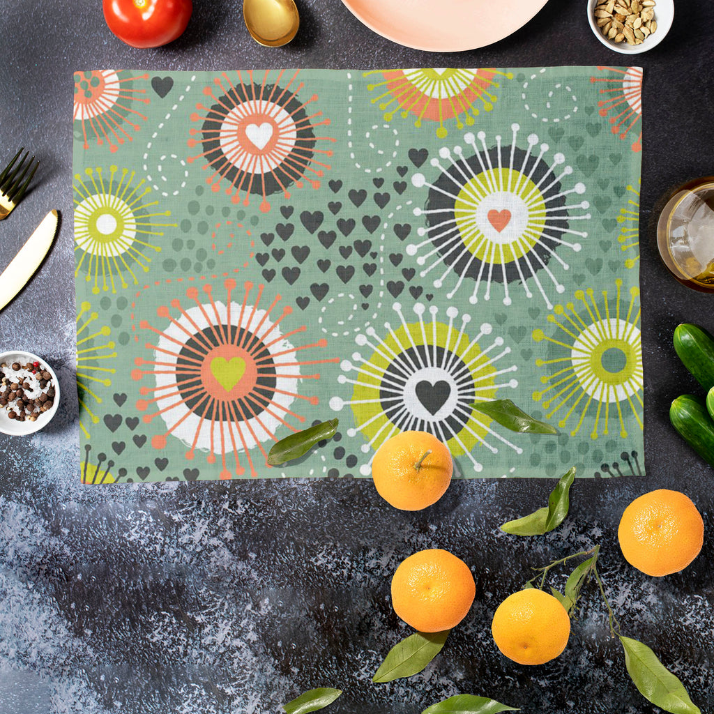 Psychedelic Art D2 Table Mat Placemat-Table Place Mats Fabric-MAT_TB-IC 5007400 IC 5007400, Abstract Expressionism, Abstracts, Ancient, Art and Paintings, Black and White, Botanical, Circle, Digital, Digital Art, Dots, Drawing, Fashion, Floral, Flowers, Graphic, Hearts, Historical, Illustrations, Love, Medieval, Nature, Patterns, Retro, Romance, Semi Abstract, Signs, Signs and Symbols, Vintage, White, psychedelic, art, d2, table, mat, placemat, abstract, background, collection, crazy, curly, decoration, des