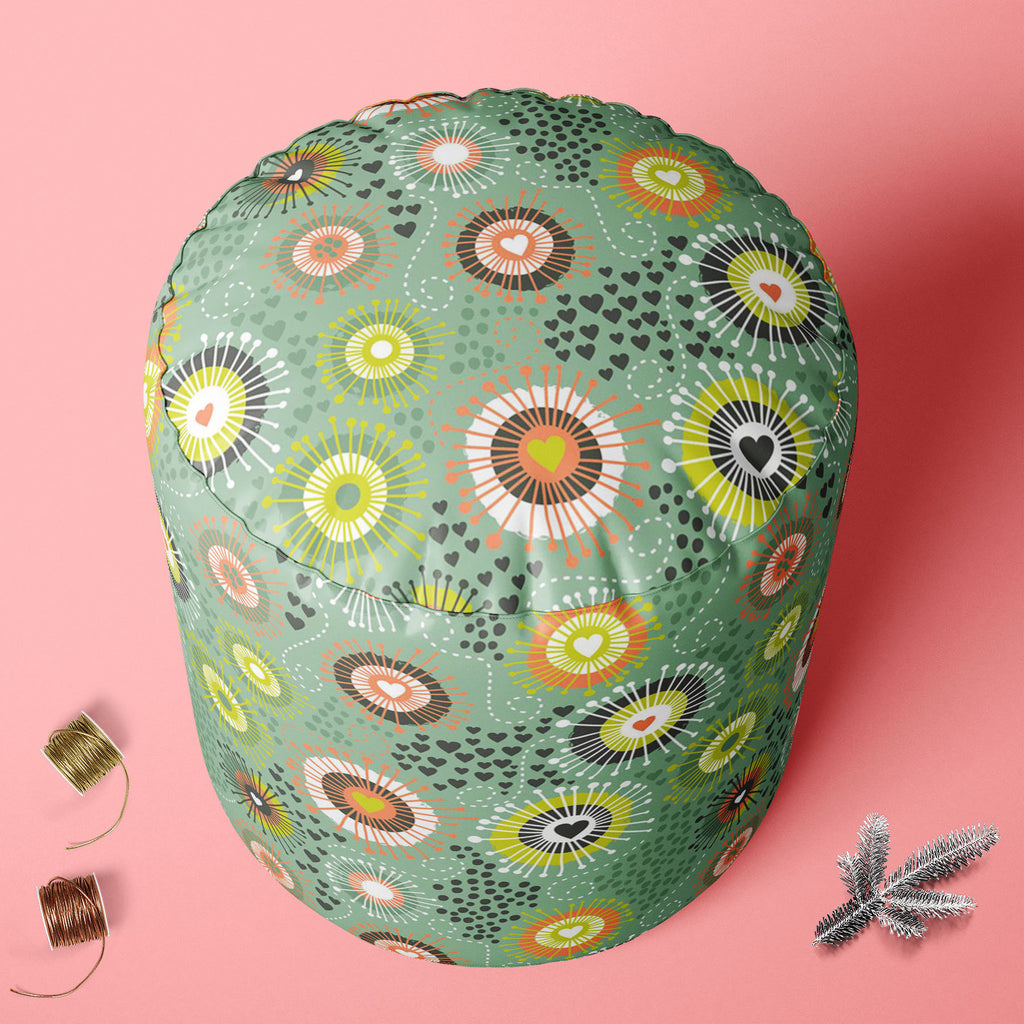 Psychedelic Art D2 Footstool Footrest Puffy Pouffe Ottoman Bean Bag | Canvas Fabric-Footstools-FST_CB_BN-IC 5007400 IC 5007400, Abstract Expressionism, Abstracts, Ancient, Art and Paintings, Black and White, Botanical, Circle, Digital, Digital Art, Dots, Drawing, Fashion, Floral, Flowers, Graphic, Hearts, Historical, Illustrations, Love, Medieval, Nature, Patterns, Retro, Romance, Semi Abstract, Signs, Signs and Symbols, Vintage, White, psychedelic, art, d2, footstool, footrest, puffy, pouffe, ottoman, bean