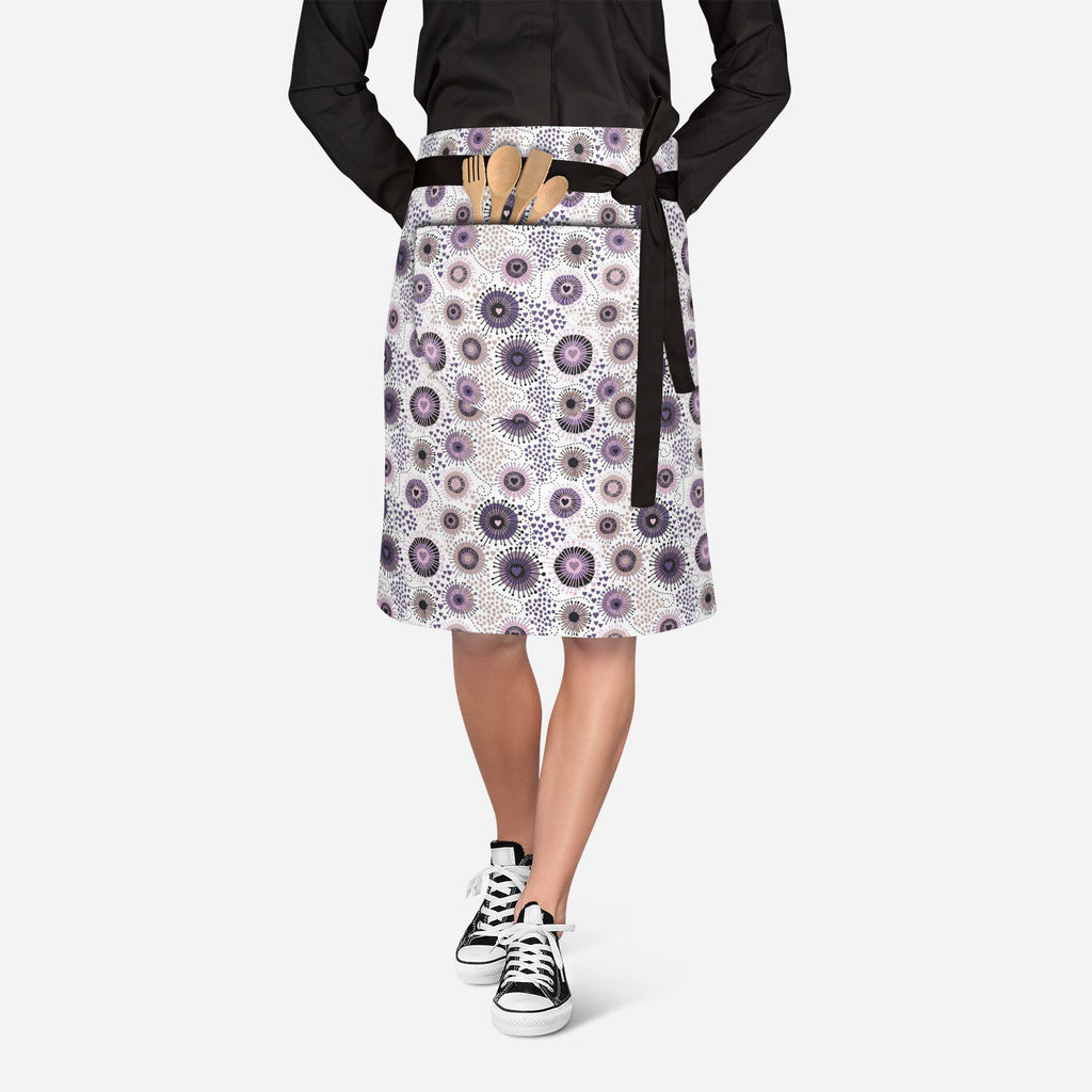 Circle & Hearts Apron | Adjustable, Free Size & Waist Tiebacks-Apron Waist to Feet-APR_WS_KN-IC 5007401 IC 5007401, Abstract Expressionism, Abstracts, Ancient, Art and Paintings, Black and White, Botanical, Circle, Digital, Digital Art, Dots, Drawing, Fashion, Floral, Flowers, Graphic, Hearts, Historical, Illustrations, Love, Medieval, Nature, Patterns, Retro, Romance, Semi Abstract, Signs, Signs and Symbols, Vintage, White, apron, adjustable, free, size, waist, tiebacks, abstract, art, background, brown, c