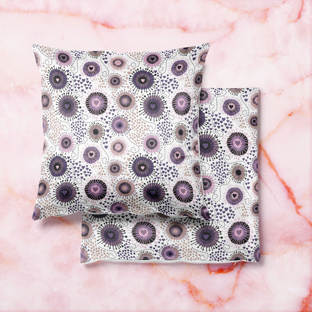 Circle & Hearts Cushion Cover Throw Pillow-Cushion Covers-CUS_CV-IC 5007401 IC 5007401, Abstract Expressionism, Abstracts, Ancient, Art and Paintings, Black and White, Botanical, Circle, Digital, Digital Art, Dots, Drawing, Fashion, Floral, Flowers, Graphic, Hearts, Historical, Illustrations, Love, Medieval, Nature, Patterns, Retro, Romance, Semi Abstract, Signs, Signs and Symbols, Vintage, White, cushion, cover, throw, pillow, abstract, art, background, brown, collection, crazy, curly, decoration, design, 