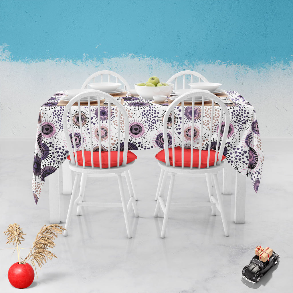 Circle & Hearts Table Cloth Cover-Table Covers-CVR_TB_NR-IC 5007401 IC 5007401, Abstract Expressionism, Abstracts, Ancient, Art and Paintings, Black and White, Botanical, Circle, Digital, Digital Art, Dots, Drawing, Fashion, Floral, Flowers, Graphic, Hearts, Historical, Illustrations, Love, Medieval, Nature, Patterns, Retro, Romance, Semi Abstract, Signs, Signs and Symbols, Vintage, White, table, cloth, cover, abstract, art, background, brown, collection, crazy, curly, decoration, design, dot, element, elli