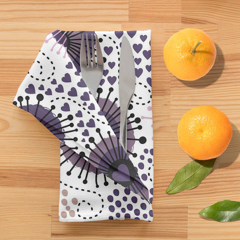 Circle & Hearts Table Napkin-Table Napkins-NAP_TB-IC 5007401 IC 5007401, Abstract Expressionism, Abstracts, Ancient, Art and Paintings, Black and White, Botanical, Circle, Digital, Digital Art, Dots, Drawing, Fashion, Floral, Flowers, Graphic, Hearts, Historical, Illustrations, Love, Medieval, Nature, Patterns, Retro, Romance, Semi Abstract, Signs, Signs and Symbols, Vintage, White, table, napkin, abstract, art, background, brown, collection, crazy, curly, decoration, design, dot, element, ellipse, flourish