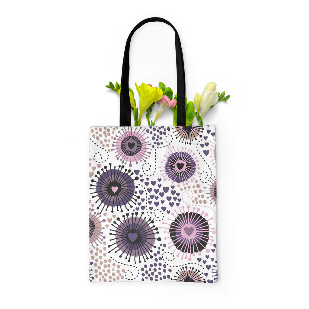 Circle & Hearts Tote Bag Shoulder Purse | Multipurpose-Tote Bags Basic-TOT_FB_BS-IC 5007401 IC 5007401, Abstract Expressionism, Abstracts, Ancient, Art and Paintings, Black and White, Botanical, Circle, Digital, Digital Art, Dots, Drawing, Fashion, Floral, Flowers, Graphic, Hearts, Historical, Illustrations, Love, Medieval, Nature, Patterns, Retro, Romance, Semi Abstract, Signs, Signs and Symbols, Vintage, White, tote, bag, shoulder, purse, multipurpose, abstract, art, background, brown, collection, crazy, 