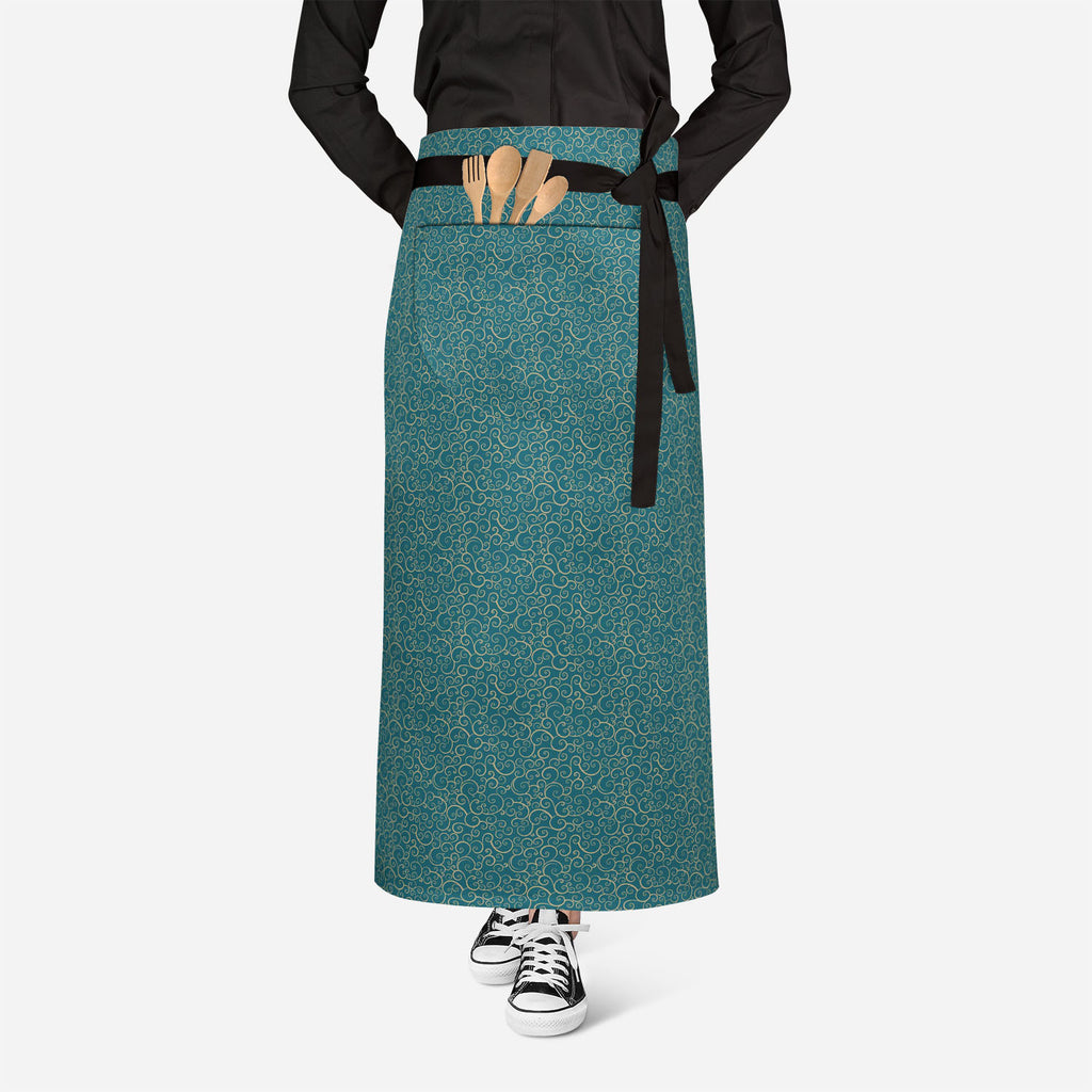 Spiral Apron | Adjustable, Free Size & Waist Tiebacks-Aprons Waist to Knee-APR_WS_FT-IC 5007402 IC 5007402, Abstract Expressionism, Abstracts, Ancient, Art and Paintings, Circle, Digital, Digital Art, Drawing, Fashion, Graphic, Historical, Illustrations, Medieval, Patterns, Retro, Semi Abstract, Signs, Signs and Symbols, Vintage, spiral, apron, adjustable, free, size, waist, tiebacks, abstract, art, background, collection, curly, decoration, design, element, ellipse, flourish, green, illustration, image, le