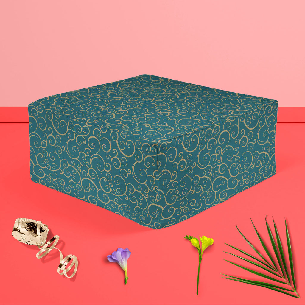 Spiral D2 Footstool Footrest Puffy Pouffe Ottoman Bean Bag | Canvas Fabric-Footstools-FST_CB_BN-IC 5007402 IC 5007402, Abstract Expressionism, Abstracts, Ancient, Art and Paintings, Circle, Digital, Digital Art, Drawing, Fashion, Graphic, Historical, Illustrations, Medieval, Patterns, Retro, Semi Abstract, Signs, Signs and Symbols, Vintage, spiral, d2, footstool, footrest, puffy, pouffe, ottoman, bean, bag, canvas, fabric, abstract, art, background, collection, curly, decoration, design, element, ellipse, f