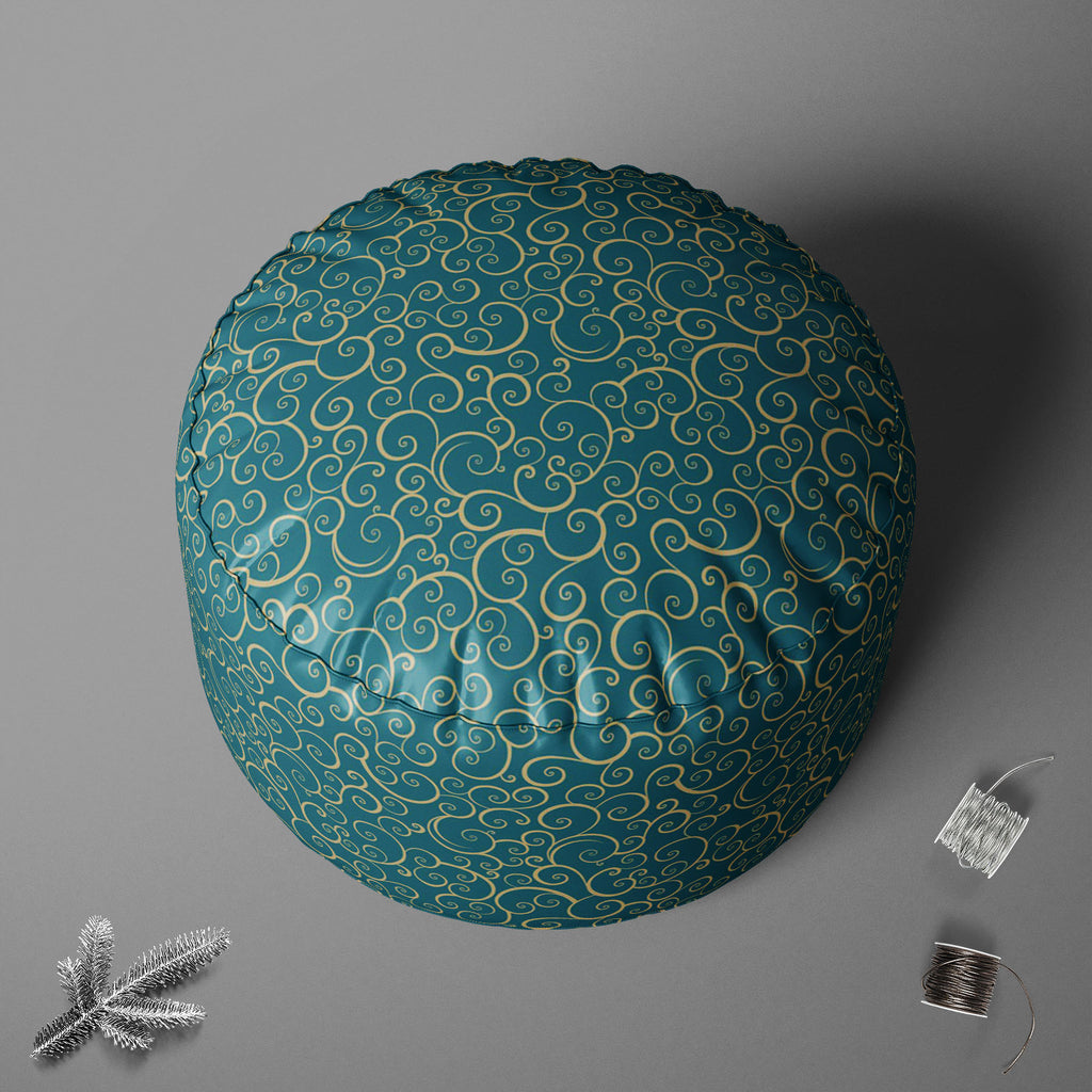 Spiral D2 Footstool Footrest Puffy Pouffe Ottoman Bean Bag | Canvas Fabric-Footstools-FST_CB_BN-IC 5007402 IC 5007402, Abstract Expressionism, Abstracts, Ancient, Art and Paintings, Circle, Digital, Digital Art, Drawing, Fashion, Graphic, Historical, Illustrations, Medieval, Patterns, Retro, Semi Abstract, Signs, Signs and Symbols, Vintage, spiral, d2, footstool, footrest, puffy, pouffe, ottoman, bean, bag, canvas, fabric, abstract, art, background, collection, curly, decoration, design, element, ellipse, f