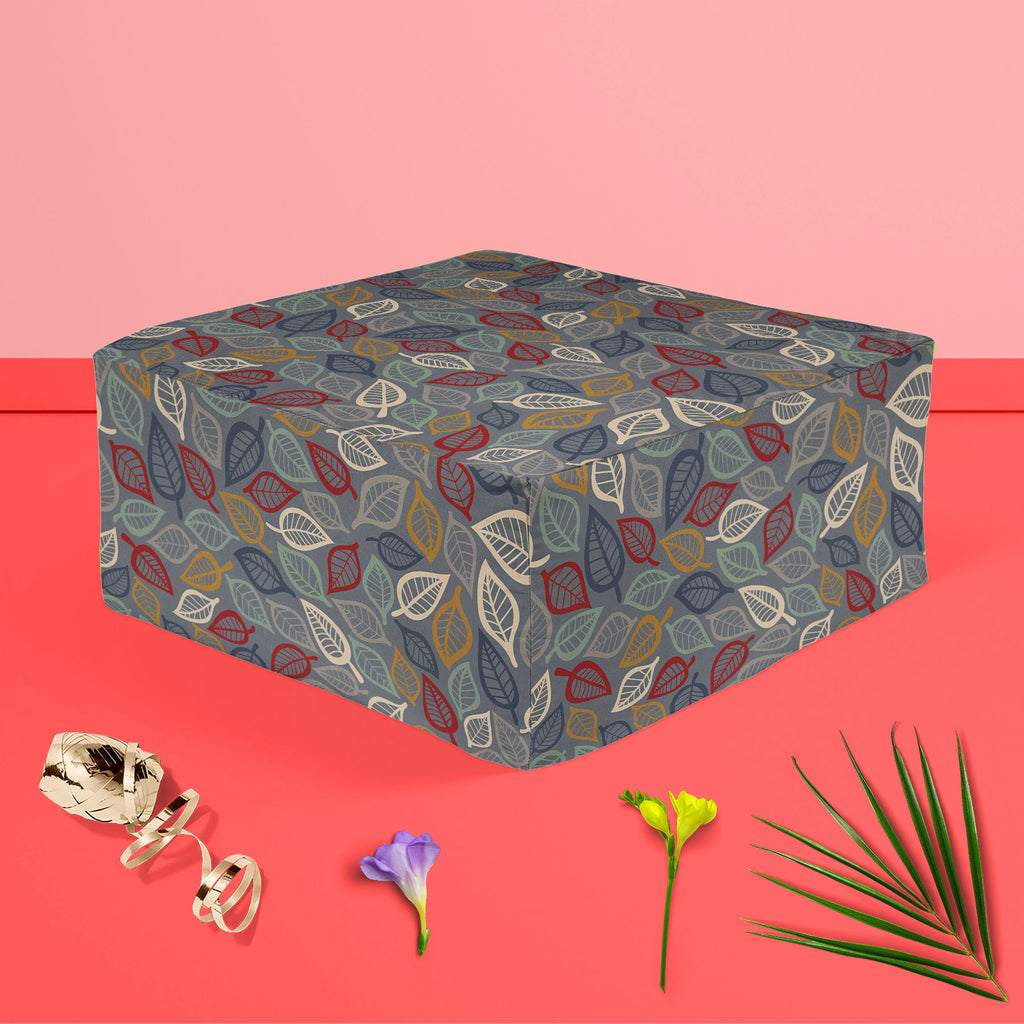 Summer Leaves Footstool Footrest Puffy Pouffe Ottoman Bean Bag | Canvas Fabric-Footstools-FST_CB_BN-IC 5007403 IC 5007403, Abstract Expressionism, Abstracts, Art and Paintings, Botanical, Decorative, Digital, Digital Art, Drawing, Fashion, Floral, Flowers, Graphic, Illustrations, Modern Art, Nature, Patterns, Retro, Scenic, Seasons, Semi Abstract, summer, leaves, footstool, footrest, puffy, pouffe, ottoman, bean, bag, canvas, fabric, abstract, art, autumn, background, curve, decor, decoration, elegance, ele