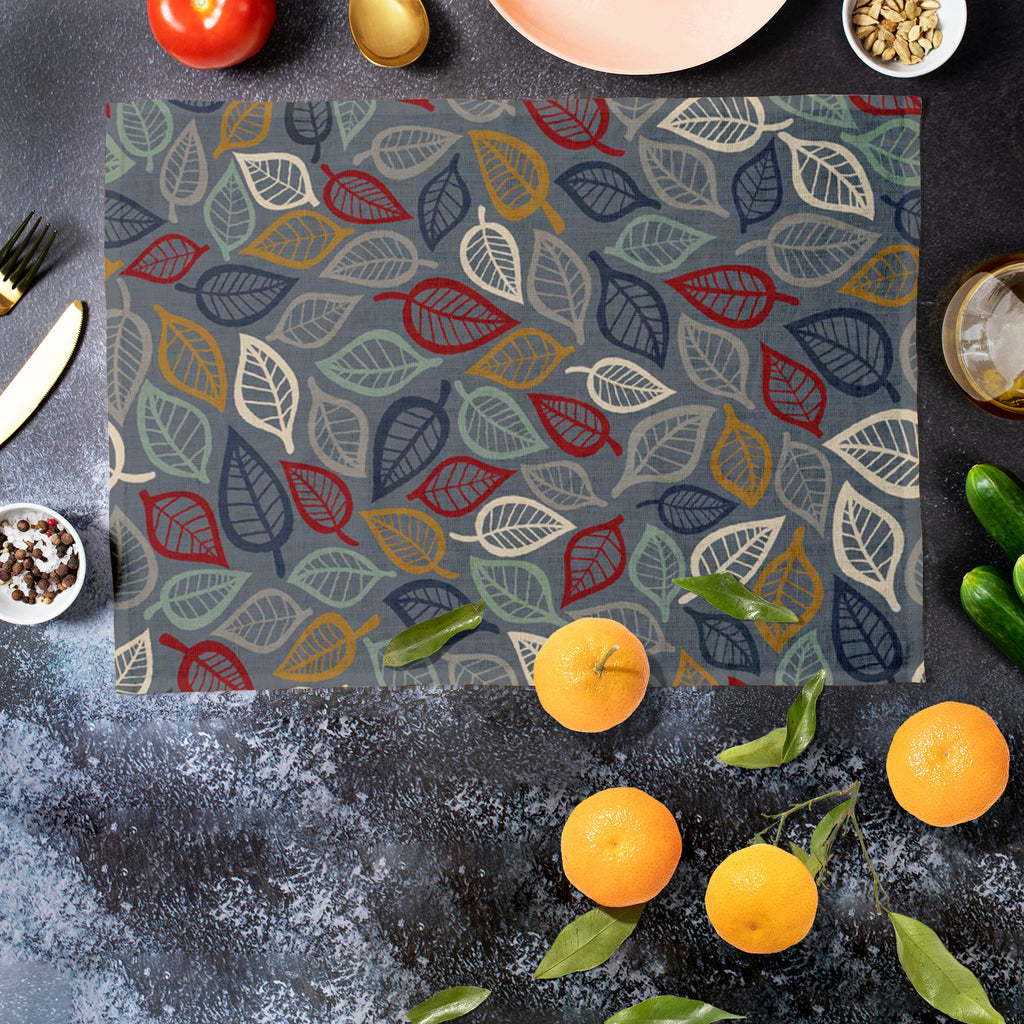Summer Leaves Table Mat Placemat-Table Place Mats Fabric-MAT_TB-IC 5007403 IC 5007403, Abstract Expressionism, Abstracts, Art and Paintings, Botanical, Decorative, Digital, Digital Art, Drawing, Fashion, Floral, Flowers, Graphic, Illustrations, Modern Art, Nature, Patterns, Retro, Scenic, Seasons, Semi Abstract, summer, leaves, table, mat, placemat, abstract, art, autumn, background, curve, decor, decoration, elegance, element, environmental, fabric, fall, foliage, forrest, grass, green, illustration, leaf,