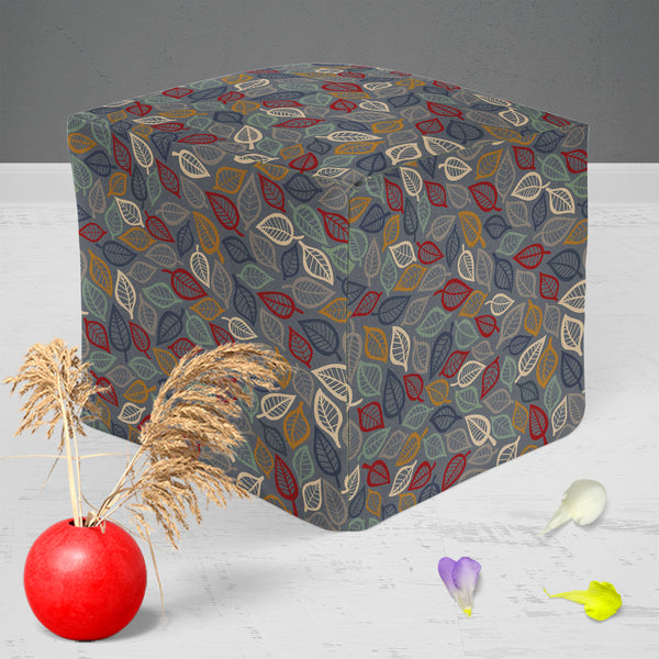Summer Leaves Footstool Footrest Puffy Pouffe Ottoman Bean Bag | Canvas Fabric-Footstools-FST_CB_BN-IC 5007403 IC 5007403, Abstract Expressionism, Abstracts, Art and Paintings, Botanical, Decorative, Digital, Digital Art, Drawing, Fashion, Floral, Flowers, Graphic, Illustrations, Modern Art, Nature, Patterns, Retro, Scenic, Seasons, Semi Abstract, summer, leaves, puffy, pouffe, ottoman, footstool, footrest, bean, bag, canvas, fabric, abstract, art, autumn, background, curve, decor, decoration, elegance, ele