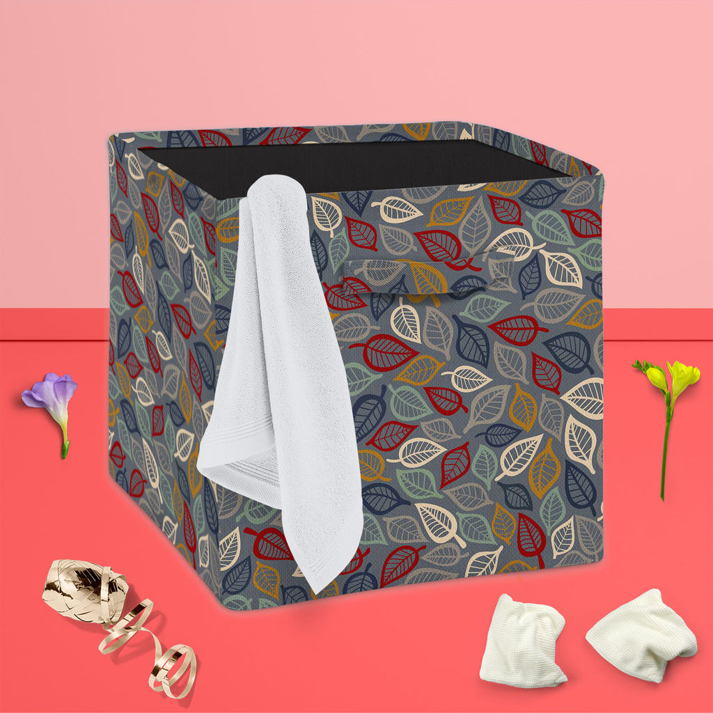 Summer Leaves Foldable Open Storage Bin | Organizer Box, Toy Basket, Shelf Box, Laundry Bag | Canvas Fabric-Storage Bins-STR_BI_CB-IC 5007403 IC 5007403, Abstract Expressionism, Abstracts, Art and Paintings, Botanical, Decorative, Digital, Digital Art, Drawing, Fashion, Floral, Flowers, Graphic, Illustrations, Modern Art, Nature, Patterns, Retro, Scenic, Seasons, Semi Abstract, summer, leaves, foldable, open, storage, bin, organizer, box, toy, basket, shelf, laundry, bag, canvas, fabric, abstract, art, autu