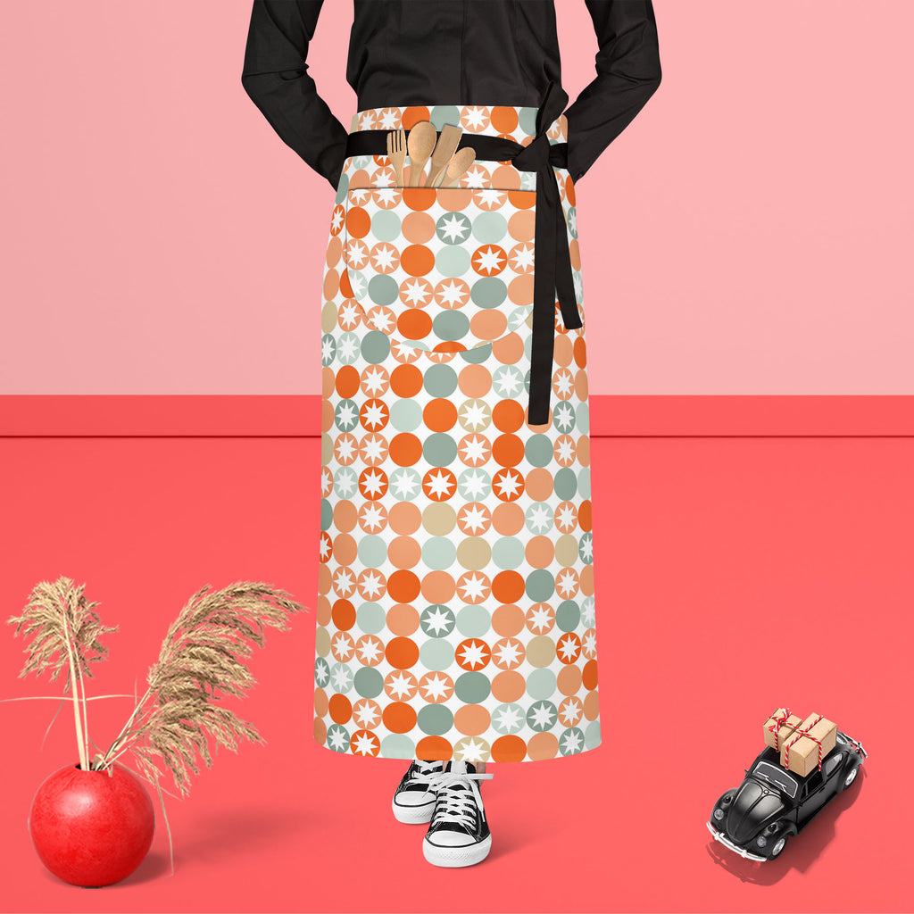 Circles & Stars Apron | Adjustable, Free Size & Waist Tiebacks-Aprons Waist to Feet-APR_WS_FT-IC 5007404 IC 5007404, Abstract Expressionism, Abstracts, Ancient, Art and Paintings, Circle, Decorative, Digital, Digital Art, Drawing, Fashion, Graphic, Historical, Illustrations, Medieval, Modern Art, Patterns, Retro, Semi Abstract, Signs, Signs and Symbols, Symbols, Vintage, circles, stars, apron, adjustable, free, size, waist, tiebacks, abstract, art, backdrop, background, beauty, blue, color, colorful, creati