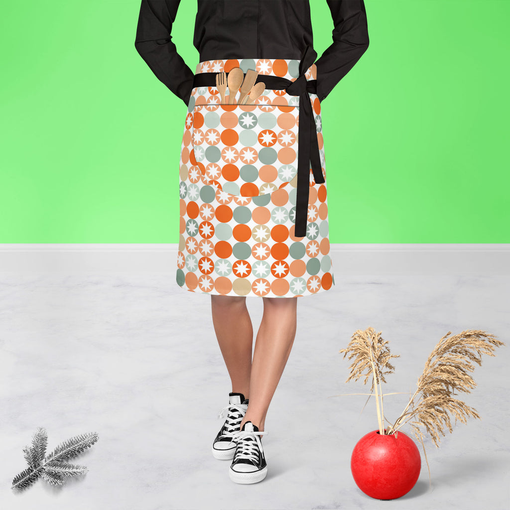 Circles & Stars Apron | Adjustable, Free Size & Waist Tiebacks-Apron Waist to Knee-APR_WS_KN-IC 5007404 IC 5007404, Abstract Expressionism, Abstracts, Ancient, Art and Paintings, Circle, Decorative, Digital, Digital Art, Drawing, Fashion, Graphic, Historical, Illustrations, Medieval, Modern Art, Patterns, Retro, Semi Abstract, Signs, Signs and Symbols, Symbols, Vintage, circles, stars, apron, adjustable, free, size, waist, tiebacks, abstract, art, backdrop, background, beauty, blue, color, colorful, creativ