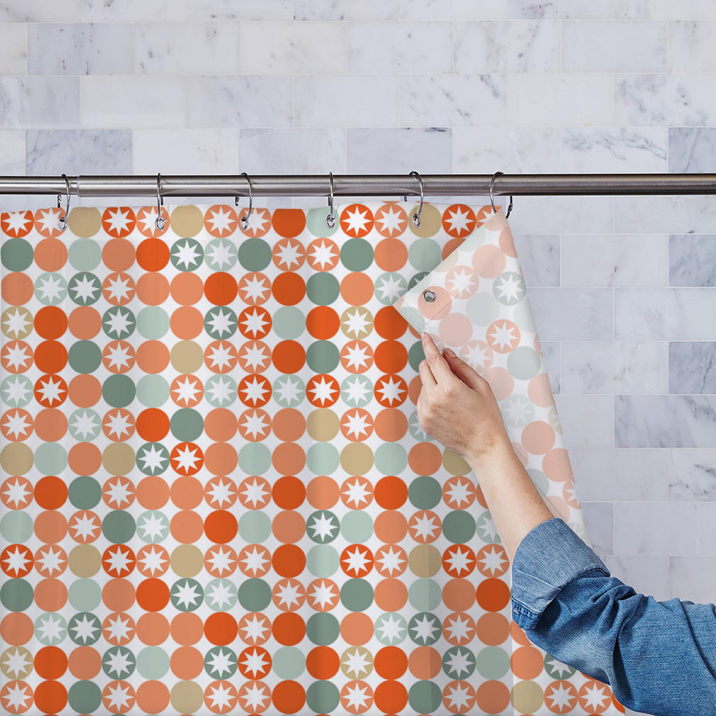 Circles & Stars Washable Waterproof Shower Curtain-Shower Curtains-CUR_SH-IC 5007404 IC 5007404, Abstract Expressionism, Abstracts, Ancient, Art and Paintings, Circle, Decorative, Digital, Digital Art, Drawing, Fashion, Graphic, Historical, Illustrations, Medieval, Modern Art, Patterns, Retro, Semi Abstract, Signs, Signs and Symbols, Symbols, Vintage, circles, stars, washable, waterproof, shower, curtain, abstract, art, backdrop, background, beauty, blue, color, colorful, creative, cute, decoration, design,