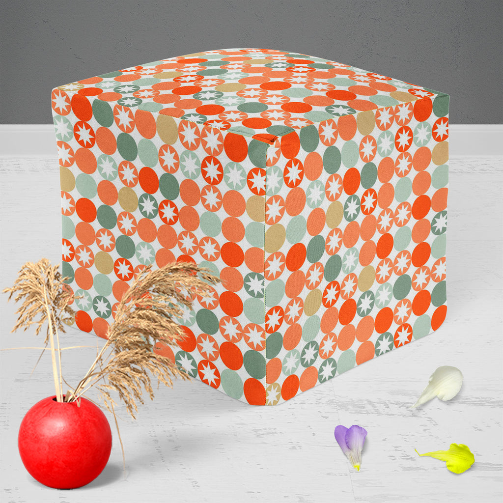 Circles & Stars Footstool Footrest Puffy Pouffe Ottoman Bean Bag | Canvas Fabric-Footstools-FST_CB_BN-IC 5007404 IC 5007404, Abstract Expressionism, Abstracts, Ancient, Art and Paintings, Circle, Decorative, Digital, Digital Art, Drawing, Fashion, Graphic, Historical, Illustrations, Medieval, Modern Art, Patterns, Retro, Semi Abstract, Signs, Signs and Symbols, Symbols, Vintage, circles, stars, footstool, footrest, puffy, pouffe, ottoman, bean, bag, canvas, fabric, abstract, art, backdrop, background, beaut