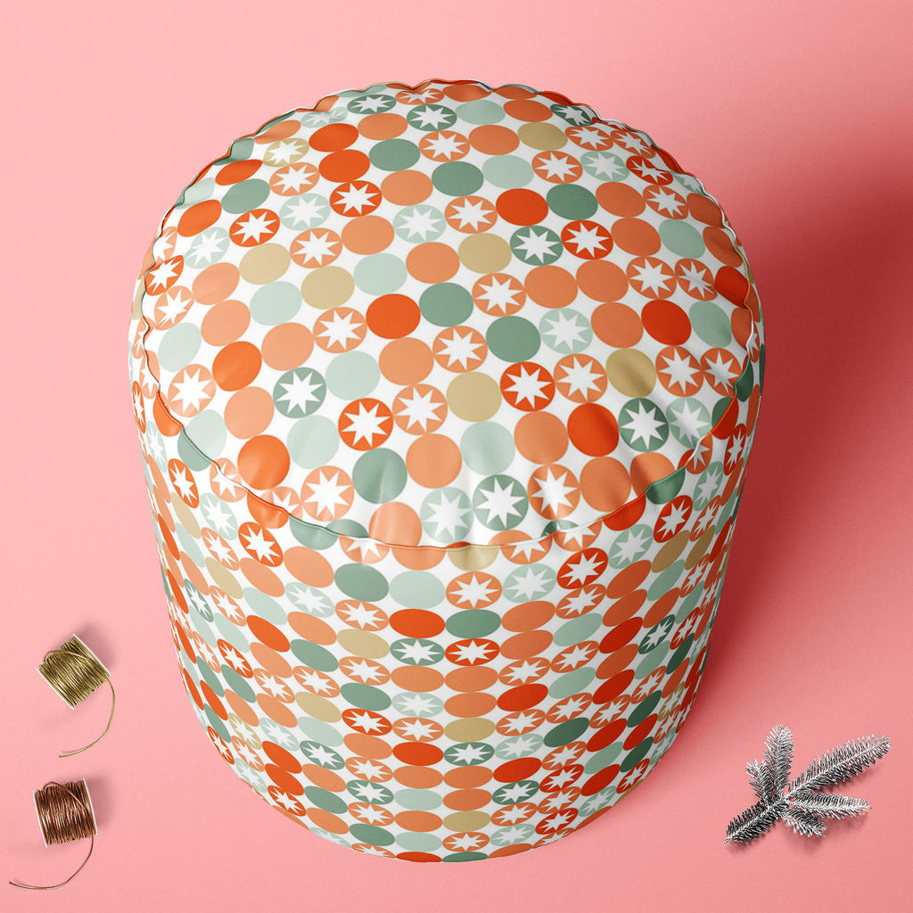 Circles & Stars Footstool Footrest Puffy Pouffe Ottoman Bean Bag | Canvas Fabric-Footstools-FST_CB_BN-IC 5007404 IC 5007404, Abstract Expressionism, Abstracts, Ancient, Art and Paintings, Circle, Decorative, Digital, Digital Art, Drawing, Fashion, Graphic, Historical, Illustrations, Medieval, Modern Art, Patterns, Retro, Semi Abstract, Signs, Signs and Symbols, Symbols, Vintage, circles, stars, footstool, footrest, puffy, pouffe, ottoman, bean, bag, canvas, fabric, abstract, art, backdrop, background, beaut