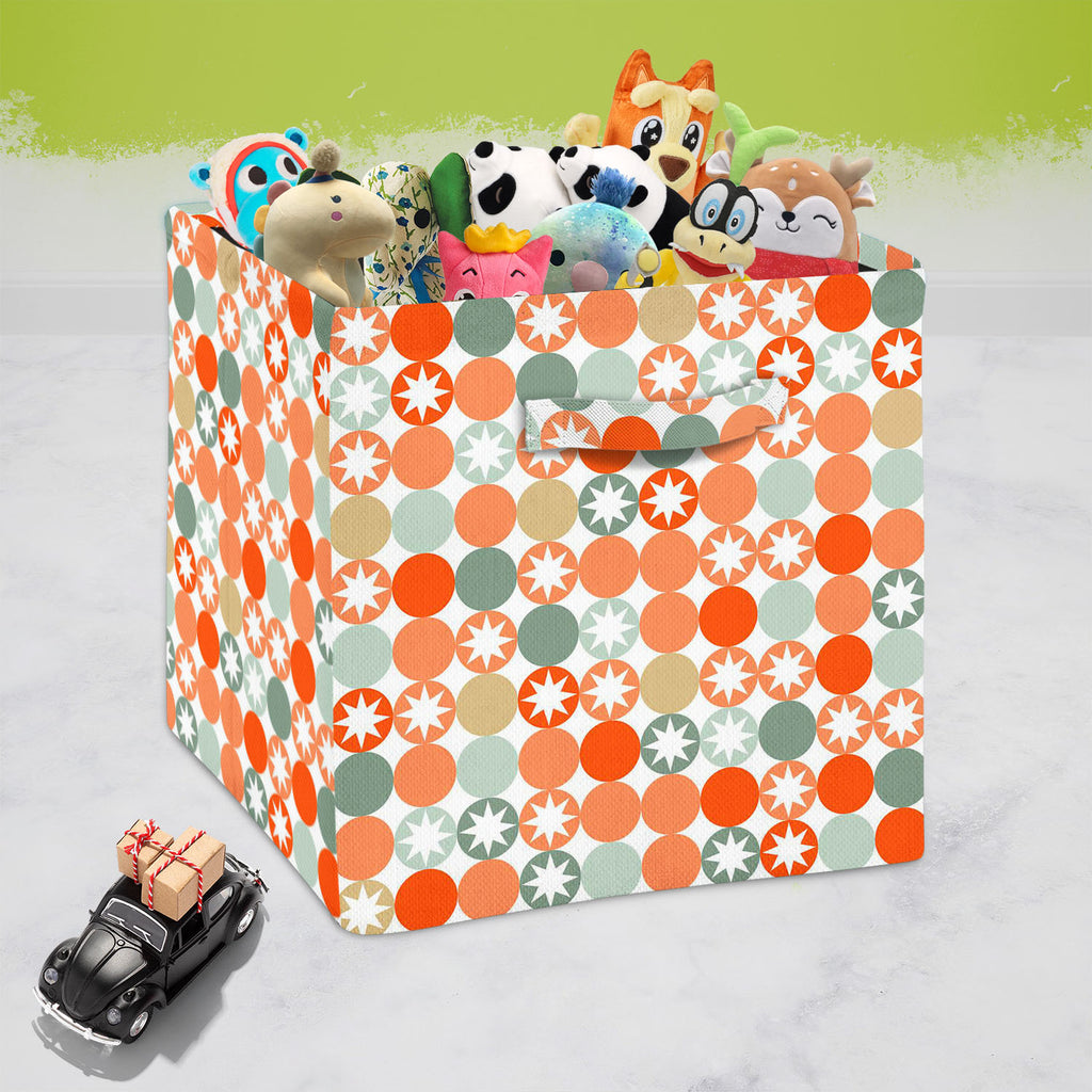 Circles & Stars Foldable Open Storage Bin | Organizer Box, Toy Basket, Shelf Box, Laundry Bag | Canvas Fabric-Storage Bins-STR_BI_CB-IC 5007404 IC 5007404, Abstract Expressionism, Abstracts, Ancient, Art and Paintings, Circle, Decorative, Digital, Digital Art, Drawing, Fashion, Graphic, Historical, Illustrations, Medieval, Modern Art, Patterns, Retro, Semi Abstract, Signs, Signs and Symbols, Symbols, Vintage, circles, stars, foldable, open, storage, bin, organizer, box, toy, basket, shelf, laundry, bag, can