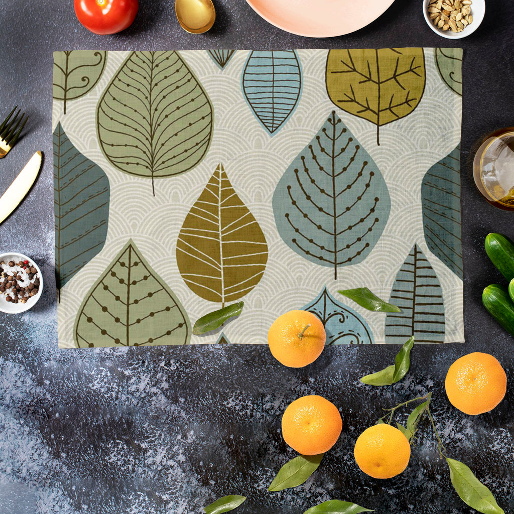 Autumn Leaf D1 Table Mat Placemat-Table Place Mats Fabric-MAT_TB-IC 5007405 IC 5007405, Abstract Expressionism, Abstracts, Ancient, Art and Paintings, Black and White, Decorative, Digital, Digital Art, Drawing, Fashion, Graphic, Historical, Illustrations, Medieval, Modern Art, Nature, Paintings, Patterns, Retro, Scenic, Seasons, Semi Abstract, Signs, Signs and Symbols, Vintage, White, autumn, leaf, d1, table, mat, placemat, abstract, art, background, branch, decor, decoration, design, elegance, element, fal