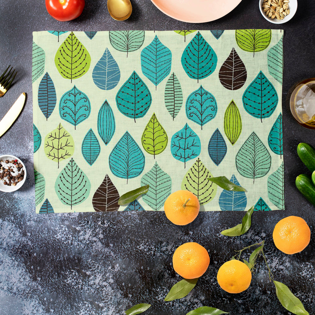 Autumn Leaf D2 Table Mat Placemat-Table Place Mats Fabric-MAT_TB-IC 5007406 IC 5007406, Abstract Expressionism, Abstracts, Ancient, Art and Paintings, Black and White, Decorative, Digital, Digital Art, Drawing, Fashion, Graphic, Historical, Illustrations, Medieval, Modern Art, Nature, Paintings, Patterns, Retro, Scenic, Seasons, Semi Abstract, Signs, Signs and Symbols, Vintage, White, autumn, leaf, d2, table, mat, placemat, abstract, art, background, branch, decor, decoration, design, elegance, element, fal