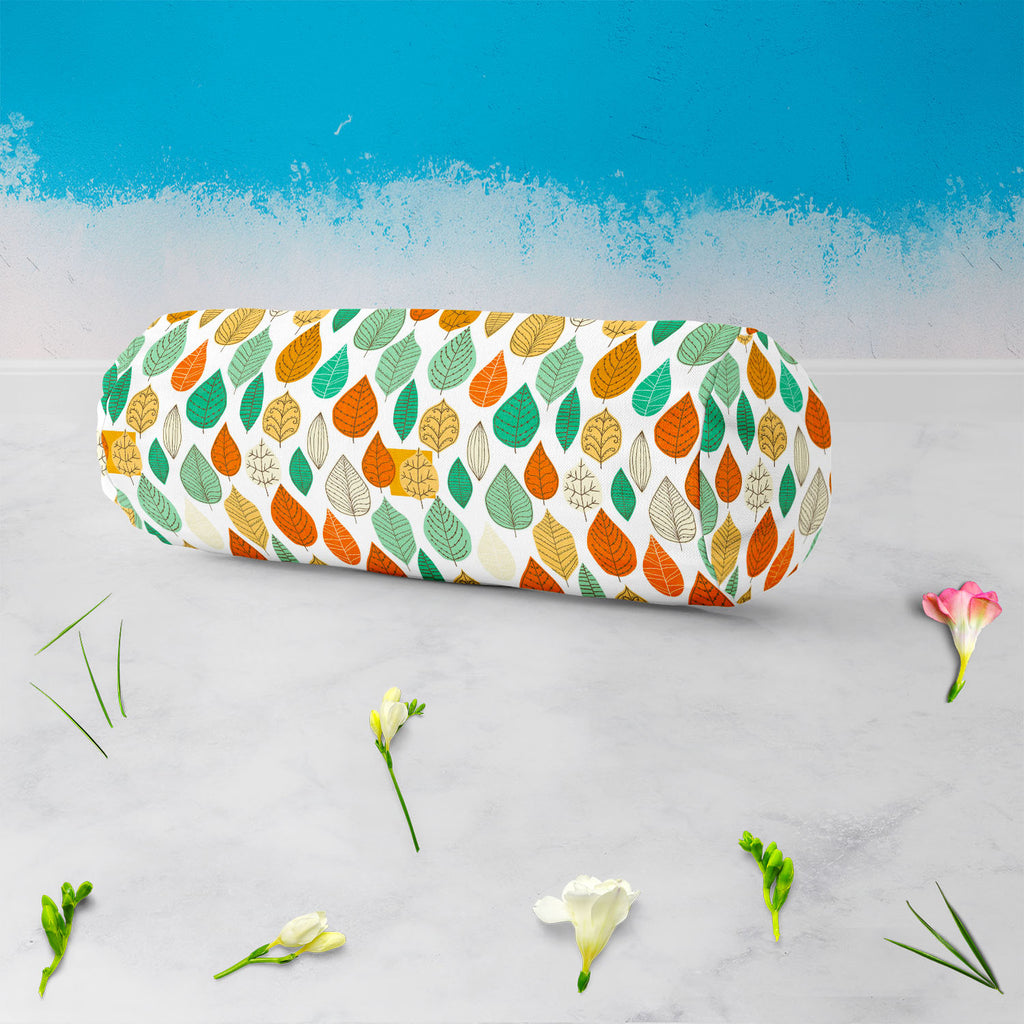 Leaf Art D1 Bolster Cover Booster Cases | Concealed Zipper Opening-Bolster Covers-BOL_CV_ZP-IC 5007407 IC 5007407, Abstract Expressionism, Abstracts, Ancient, Art and Paintings, Black and White, Decorative, Digital, Digital Art, Drawing, Fashion, Graphic, Historical, Illustrations, Medieval, Modern Art, Nature, Paintings, Patterns, Retro, Scenic, Seasons, Semi Abstract, Signs, Signs and Symbols, Vintage, White, leaf, art, d1, bolster, cover, booster, cases, concealed, zipper, opening, abstract, autumn, back