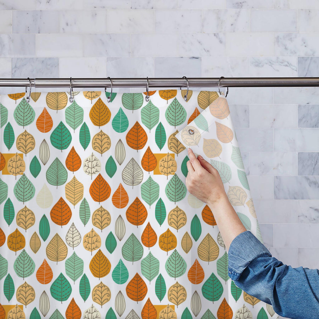 Leaf Art D1 Washable Waterproof Shower Curtain-Shower Curtains-CUR_SH-IC 5007407 IC 5007407, Abstract Expressionism, Abstracts, Ancient, Art and Paintings, Black and White, Decorative, Digital, Digital Art, Drawing, Fashion, Graphic, Historical, Illustrations, Medieval, Modern Art, Nature, Paintings, Patterns, Retro, Scenic, Seasons, Semi Abstract, Signs, Signs and Symbols, Vintage, White, leaf, art, d1, washable, waterproof, shower, curtain, abstract, autumn, background, branch, decor, decoration, design, 
