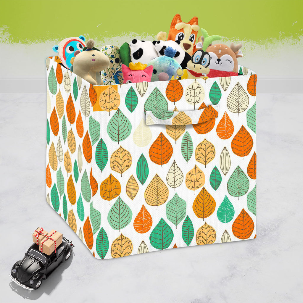 Leaf Art D1 Foldable Open Storage Bin | Organizer Box, Toy Basket, Shelf Box, Laundry Bag | Canvas Fabric-Storage Bins-STR_BI_CB-IC 5007407 IC 5007407, Abstract Expressionism, Abstracts, Ancient, Art and Paintings, Black and White, Decorative, Digital, Digital Art, Drawing, Fashion, Graphic, Historical, Illustrations, Medieval, Modern Art, Nature, Paintings, Patterns, Retro, Scenic, Seasons, Semi Abstract, Signs, Signs and Symbols, Vintage, White, leaf, art, d1, foldable, open, storage, bin, organizer, box,