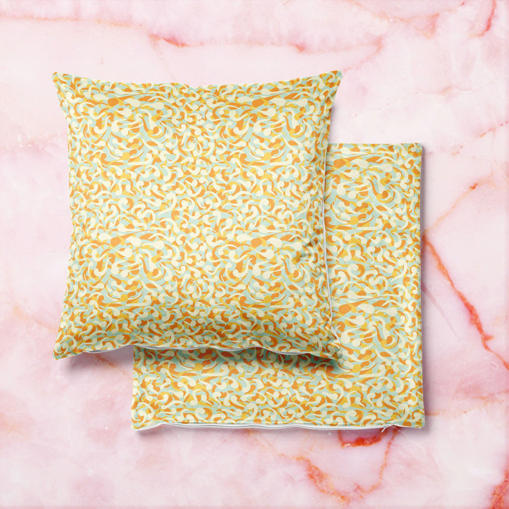 Curly Elements Cushion Cover Throw Pillow-Cushion Covers-CUS_CV-IC 5007408 IC 5007408, Abstract Expressionism, Abstracts, Art and Paintings, Black, Black and White, Circle, Digital, Digital Art, Drawing, Fashion, Graphic, Illustrations, Patterns, Retro, Semi Abstract, Signs, Signs and Symbols, curly, elements, cushion, cover, throw, pillow, abstract, art, background, blue, collection, decoration, design, element, ellipse, flourish, illustration, image, natural, objects, old, ornament, ornate, painted, paper