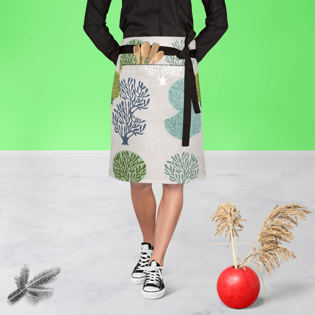 Leaf Art D2 Apron | Adjustable, Free Size & Waist Tiebacks-Apron Waist to Knee-APR_WS_KN-IC 5007410 IC 5007410, Abstract Expressionism, Abstracts, Ancient, Art and Paintings, Black and White, Decorative, Digital, Digital Art, Drawing, Fashion, Graphic, Historical, Illustrations, Medieval, Modern Art, Nature, Paintings, Patterns, Retro, Scenic, Seasons, Semi Abstract, Signs, Signs and Symbols, Vintage, White, leaf, art, d2, apron, adjustable, free, size, waist, tiebacks, abstract, autumn, background, branch,