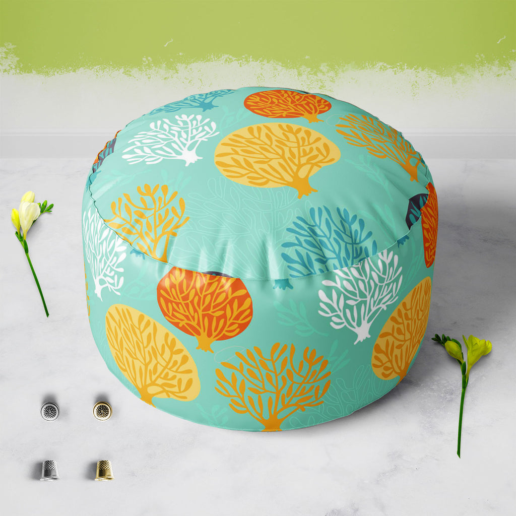 Leaf Art D3 Footstool Footrest Puffy Pouffe Ottoman Bean Bag | Canvas Fabric-Footstools-FST_CB_BN-IC 5007412 IC 5007412, Abstract Expressionism, Abstracts, Ancient, Art and Paintings, Black and White, Decorative, Digital, Digital Art, Drawing, Fashion, Graphic, Historical, Illustrations, Medieval, Modern Art, Nature, Paintings, Patterns, Retro, Scenic, Seasons, Semi Abstract, Signs, Signs and Symbols, Vintage, White, leaf, art, d3, footstool, footrest, puffy, pouffe, ottoman, bean, bag, canvas, fabric, abst