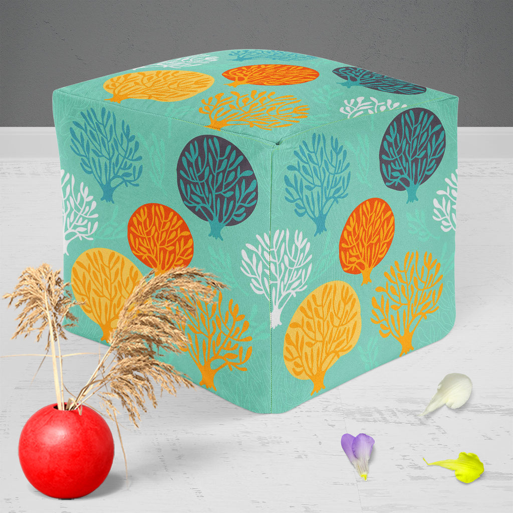 Leaf Art D3 Footstool Footrest Puffy Pouffe Ottoman Bean Bag | Canvas Fabric-Footstools-FST_CB_BN-IC 5007412 IC 5007412, Abstract Expressionism, Abstracts, Ancient, Art and Paintings, Black and White, Decorative, Digital, Digital Art, Drawing, Fashion, Graphic, Historical, Illustrations, Medieval, Modern Art, Nature, Paintings, Patterns, Retro, Scenic, Seasons, Semi Abstract, Signs, Signs and Symbols, Vintage, White, leaf, art, d3, footstool, footrest, puffy, pouffe, ottoman, bean, bag, canvas, fabric, abst