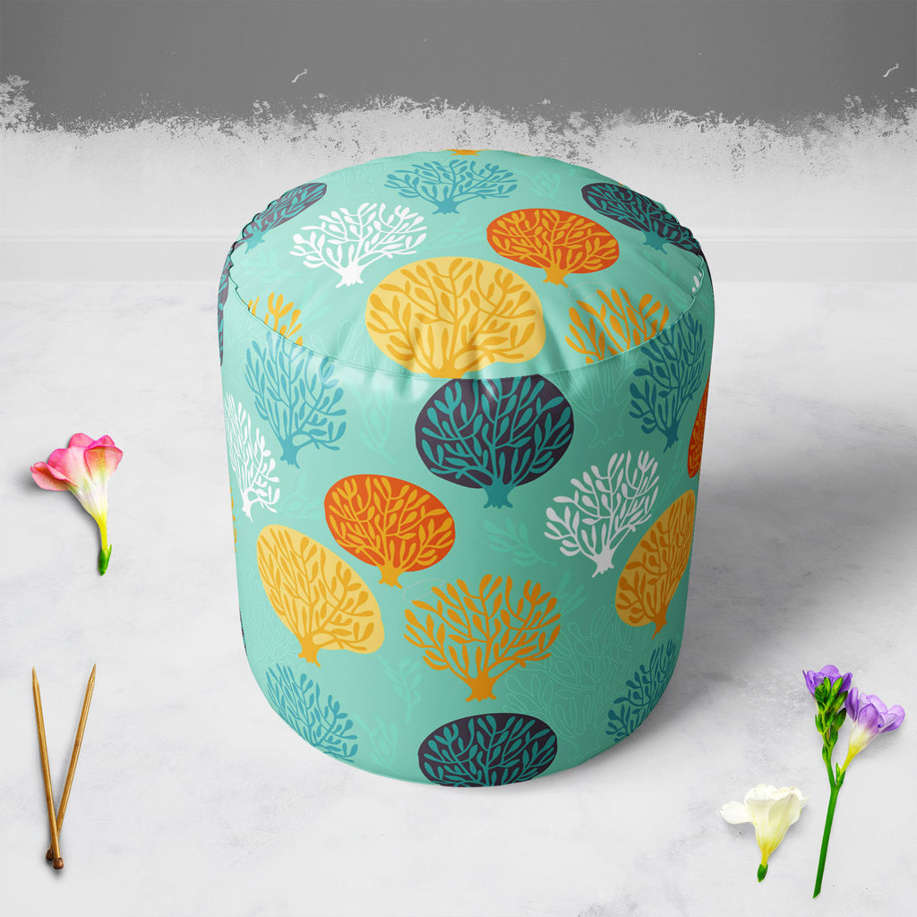 Leaf Art D3 Footstool Footrest Puffy Pouffe Ottoman Bean Bag | Canvas Fabric-Footstools-FST_CB_BN-IC 5007412 IC 5007412, Abstract Expressionism, Abstracts, Ancient, Art and Paintings, Black and White, Decorative, Digital, Digital Art, Drawing, Fashion, Graphic, Historical, Illustrations, Medieval, Modern Art, Nature, Paintings, Patterns, Retro, Scenic, Seasons, Semi Abstract, Signs, Signs and Symbols, Vintage, White, leaf, art, d3, footstool, footrest, puffy, pouffe, ottoman, bean, bag, canvas, fabric, abst