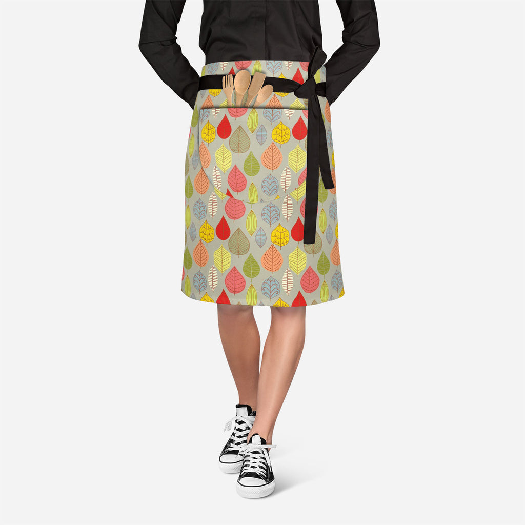 Leaf Art Apron | Adjustable, Free Size & Waist Tiebacks-Apron Waist to Feet-APR_WS_KN-IC 5007413 IC 5007413, Abstract Expressionism, Abstracts, Ancient, Art and Paintings, Black and White, Decorative, Digital, Digital Art, Drawing, Fashion, Graphic, Historical, Illustrations, Medieval, Modern Art, Nature, Paintings, Patterns, Retro, Scenic, Seasons, Semi Abstract, Signs, Signs and Symbols, Vintage, White, leaf, art, apron, adjustable, free, size, waist, tiebacks, abstract, autumn, background, branch, decor,