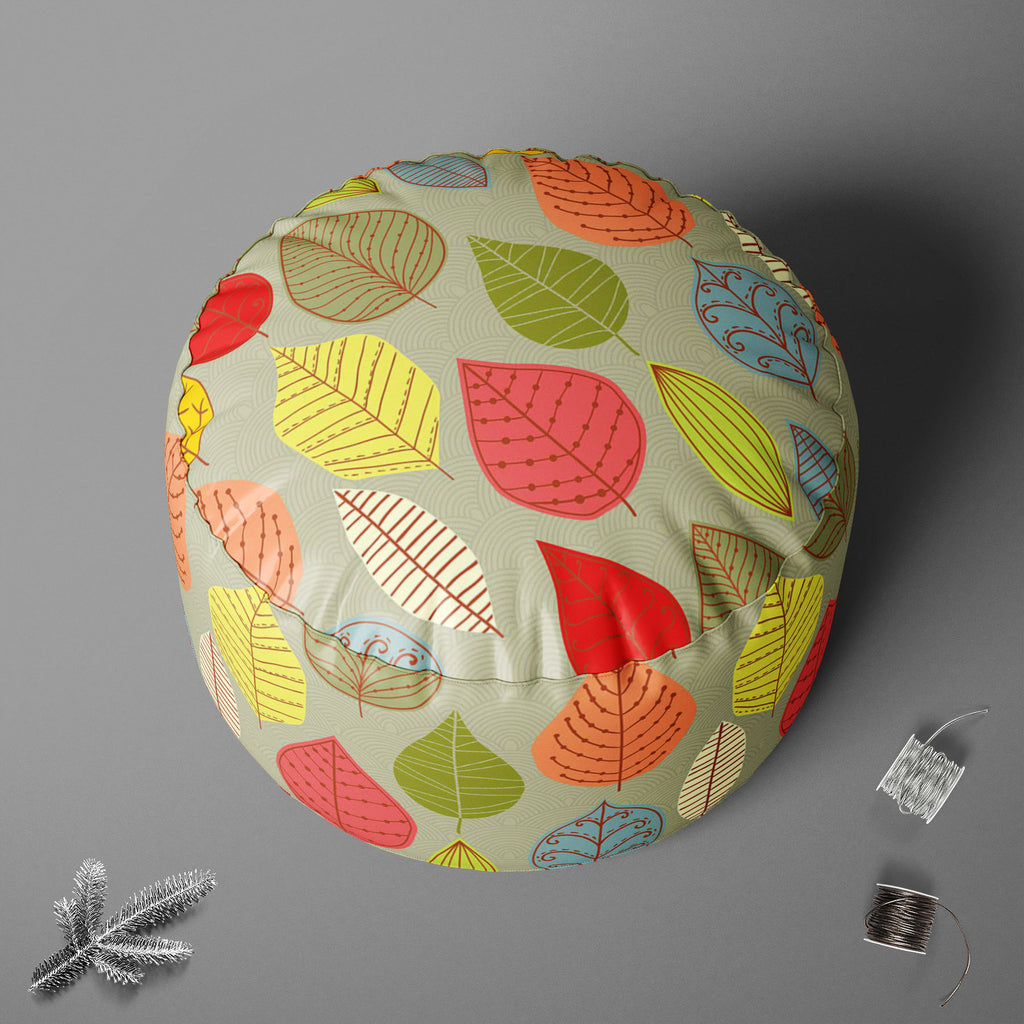 Leaf Art D4 Footstool Footrest Puffy Pouffe Ottoman Bean Bag | Canvas Fabric-Footstools-FST_CB_BN-IC 5007413 IC 5007413, Abstract Expressionism, Abstracts, Ancient, Art and Paintings, Black and White, Decorative, Digital, Digital Art, Drawing, Fashion, Graphic, Historical, Illustrations, Medieval, Modern Art, Nature, Paintings, Patterns, Retro, Scenic, Seasons, Semi Abstract, Signs, Signs and Symbols, Vintage, White, leaf, art, d4, footstool, footrest, puffy, pouffe, ottoman, bean, bag, canvas, fabric, abst