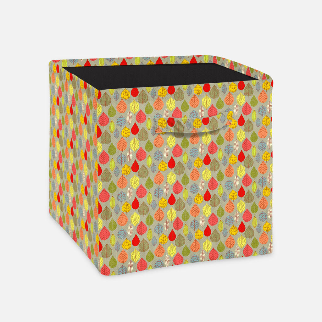 Leaf Art Foldable Open Storage Bin | Organizer Box, Toy Basket, Shelf Box, Laundry Bag | Canvas Fabric-Storage Bins-STR_BI_CB-IC 5007413 IC 5007413, Abstract Expressionism, Abstracts, Ancient, Art and Paintings, Black and White, Decorative, Digital, Digital Art, Drawing, Fashion, Graphic, Historical, Illustrations, Medieval, Modern Art, Nature, Paintings, Patterns, Retro, Scenic, Seasons, Semi Abstract, Signs, Signs and Symbols, Vintage, White, leaf, art, foldable, open, storage, bin, organizer, box, toy, b
