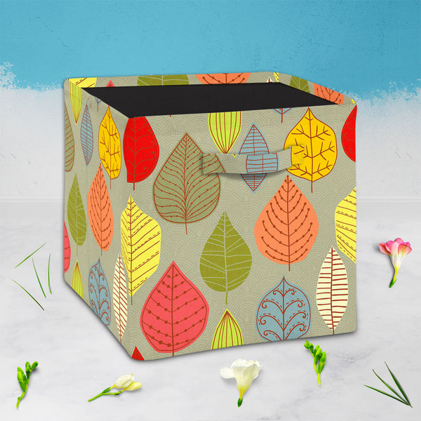 Leaf Art D4 Foldable Open Storage Bin | Organizer Box, Toy Basket, Shelf Box, Laundry Bag | Canvas Fabric-Storage Bins-STR_BI_CB-IC 5007413 IC 5007413, Abstract Expressionism, Abstracts, Ancient, Art and Paintings, Black and White, Decorative, Digital, Digital Art, Drawing, Fashion, Graphic, Historical, Illustrations, Medieval, Modern Art, Nature, Paintings, Patterns, Retro, Scenic, Seasons, Semi Abstract, Signs, Signs and Symbols, Vintage, White, leaf, art, d4, foldable, open, storage, bin, organizer, box,