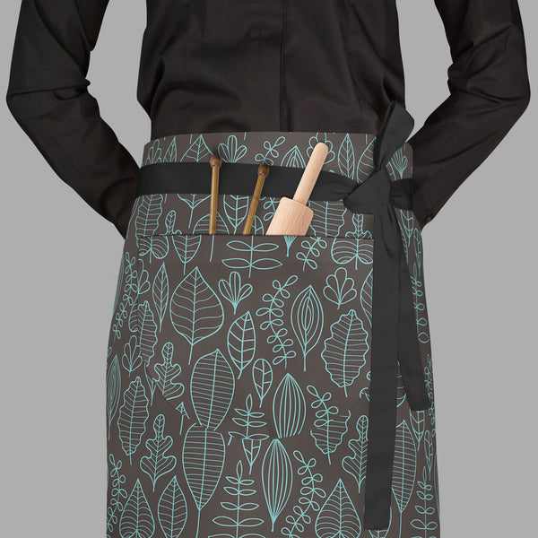 Autumn Leaf D5 Apron | Adjustable, Free Size & Waist Tiebacks-Aprons Waist to Feet-APR_WS_FT-IC 5007415 IC 5007415, Abstract Expressionism, Abstracts, Ancient, Art and Paintings, Black and White, Decorative, Digital, Digital Art, Drawing, Fashion, Graphic, Historical, Illustrations, Medieval, Modern Art, Nature, Paintings, Patterns, Retro, Scenic, Seasons, Semi Abstract, Signs, Signs and Symbols, Vintage, White, autumn, leaf, d5, full-length, waist, to, feet, apron, poly-cotton, fabric, adjustable, tiebacks