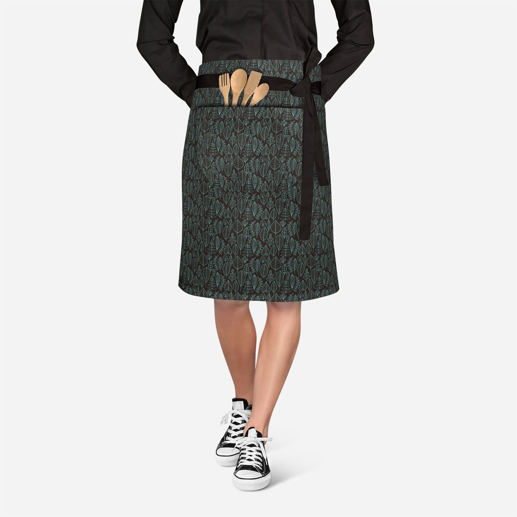 Autumn Leaf Apron | Adjustable, Free Size & Waist Tiebacks-Apron Waist to Feet-APR_WS_KN-IC 5007415 IC 5007415, Abstract Expressionism, Abstracts, Ancient, Art and Paintings, Black and White, Decorative, Digital, Digital Art, Drawing, Fashion, Graphic, Historical, Illustrations, Medieval, Modern Art, Nature, Paintings, Patterns, Retro, Scenic, Seasons, Semi Abstract, Signs, Signs and Symbols, Vintage, White, autumn, leaf, apron, adjustable, free, size, waist, tiebacks, abstract, art, background, branch, dec