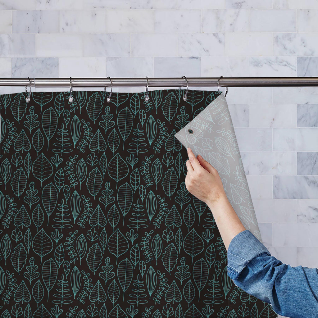 Autumn Leaf D5 Washable Waterproof Shower Curtain-Shower Curtains-CUR_SH-IC 5007415 IC 5007415, Abstract Expressionism, Abstracts, Ancient, Art and Paintings, Black and White, Decorative, Digital, Digital Art, Drawing, Fashion, Graphic, Historical, Illustrations, Medieval, Modern Art, Nature, Paintings, Patterns, Retro, Scenic, Seasons, Semi Abstract, Signs, Signs and Symbols, Vintage, White, autumn, leaf, d5, washable, waterproof, shower, curtain, abstract, art, background, branch, decor, decoration, desig