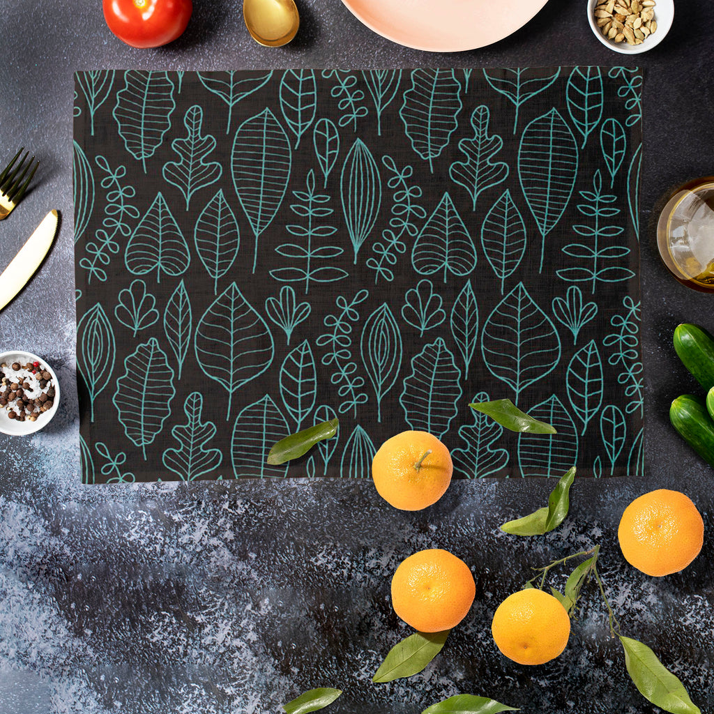 Autumn Leaf D5 Table Mat Placemat-Table Place Mats Fabric-MAT_TB-IC 5007415 IC 5007415, Abstract Expressionism, Abstracts, Ancient, Art and Paintings, Black and White, Decorative, Digital, Digital Art, Drawing, Fashion, Graphic, Historical, Illustrations, Medieval, Modern Art, Nature, Paintings, Patterns, Retro, Scenic, Seasons, Semi Abstract, Signs, Signs and Symbols, Vintage, White, autumn, leaf, d5, table, mat, placemat, abstract, art, background, branch, decor, decoration, design, elegance, element, fal