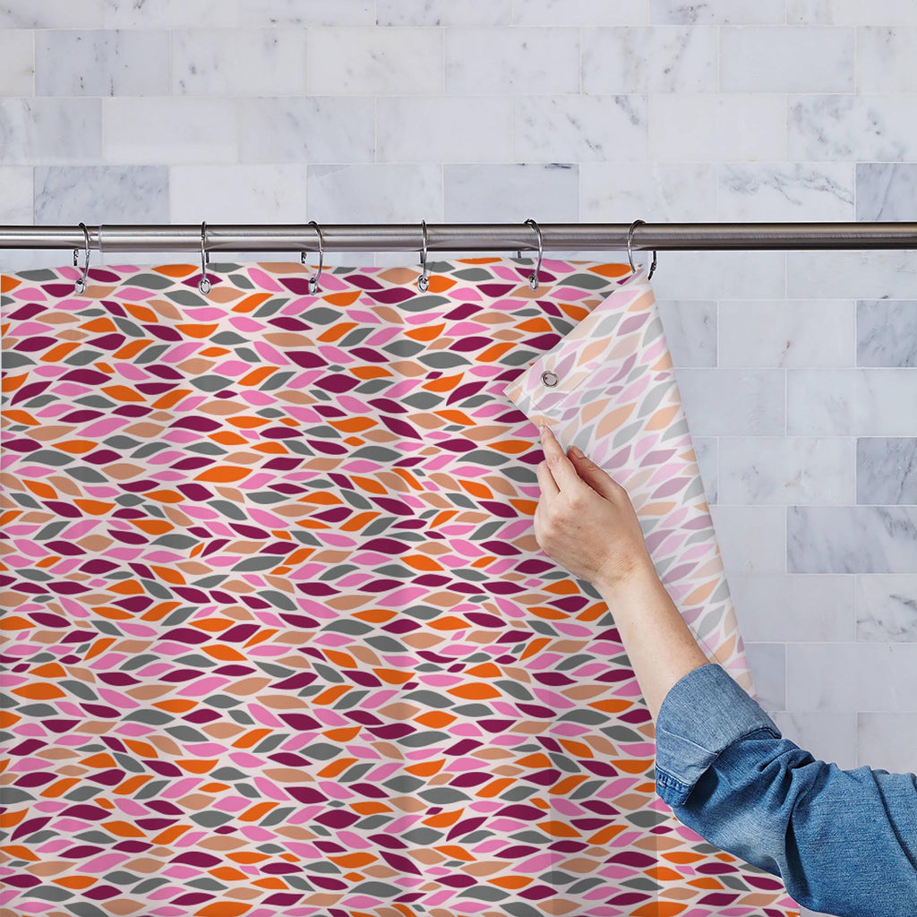 Autumn Leaf D6 Washable Waterproof Shower Curtain-Shower Curtains-CUR_SH-IC 5007419 IC 5007419, Abstract Expressionism, Abstracts, Art and Paintings, Black and White, Decorative, Digital, Digital Art, Drawing, Fashion, Graphic, Illustrations, Modern Art, Nature, Patterns, Retro, Scenic, Seasons, Semi Abstract, Signs, Signs and Symbols, White, autumn, leaf, d6, washable, waterproof, shower, curtain, abstract, art, background, beautiful, beauty, blue, cold, curve, decor, decoration, design, doodle, elegance, 